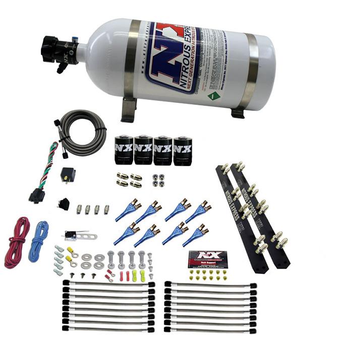 Nitrous Express 8-Cyl Soft Line, Shark, Rail, 10Lb Bottle - 80009-10
