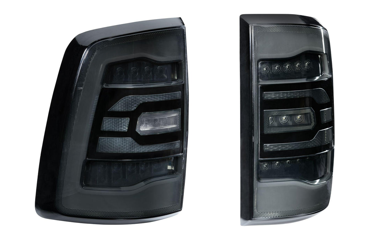 GTR Lighting Carbide LED Tail Lights: Dodge Ram (09-18) (Pair / Facelift / Smoked) - GTR.TL10