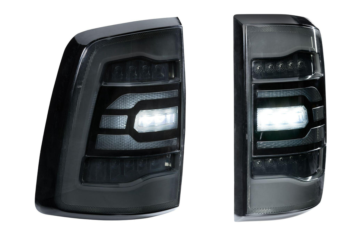 GTR Lighting Carbide LED Tail Lights: Dodge Ram (09-18) (Pair / Facelift / Smoked) - GTR.TL10