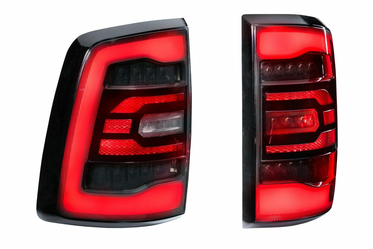 GTR Lighting Carbide LED Tail Lights: Dodge Ram (09-18) (Pair / Facelift / Smoked) - GTR.TL10