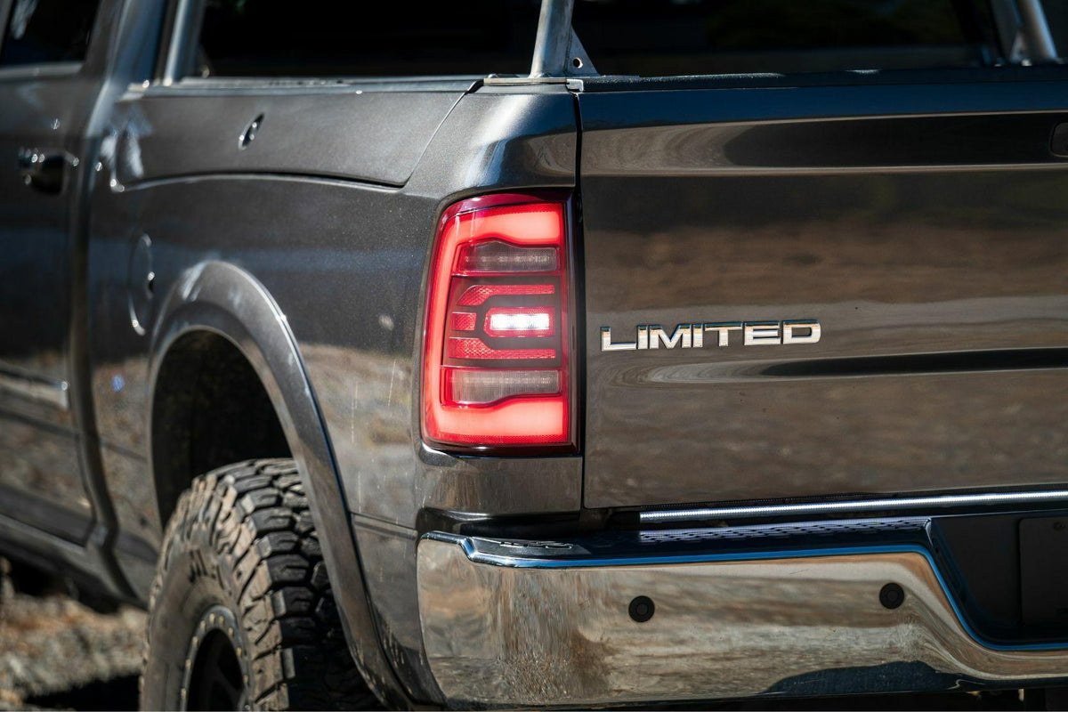GTR Lighting Carbide LED Tail Lights: Dodge Ram (09-18) (Pair / Facelift / Smoked) - GTR.TL10