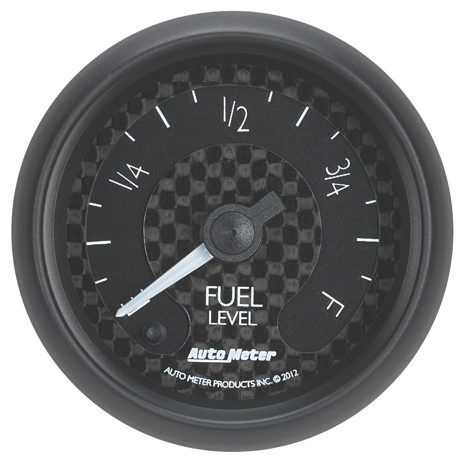 Auto Meter 2-1/16" FUEL LEVEL, PROGRAMMABLE 0-280 Ω, GT Series - 8010