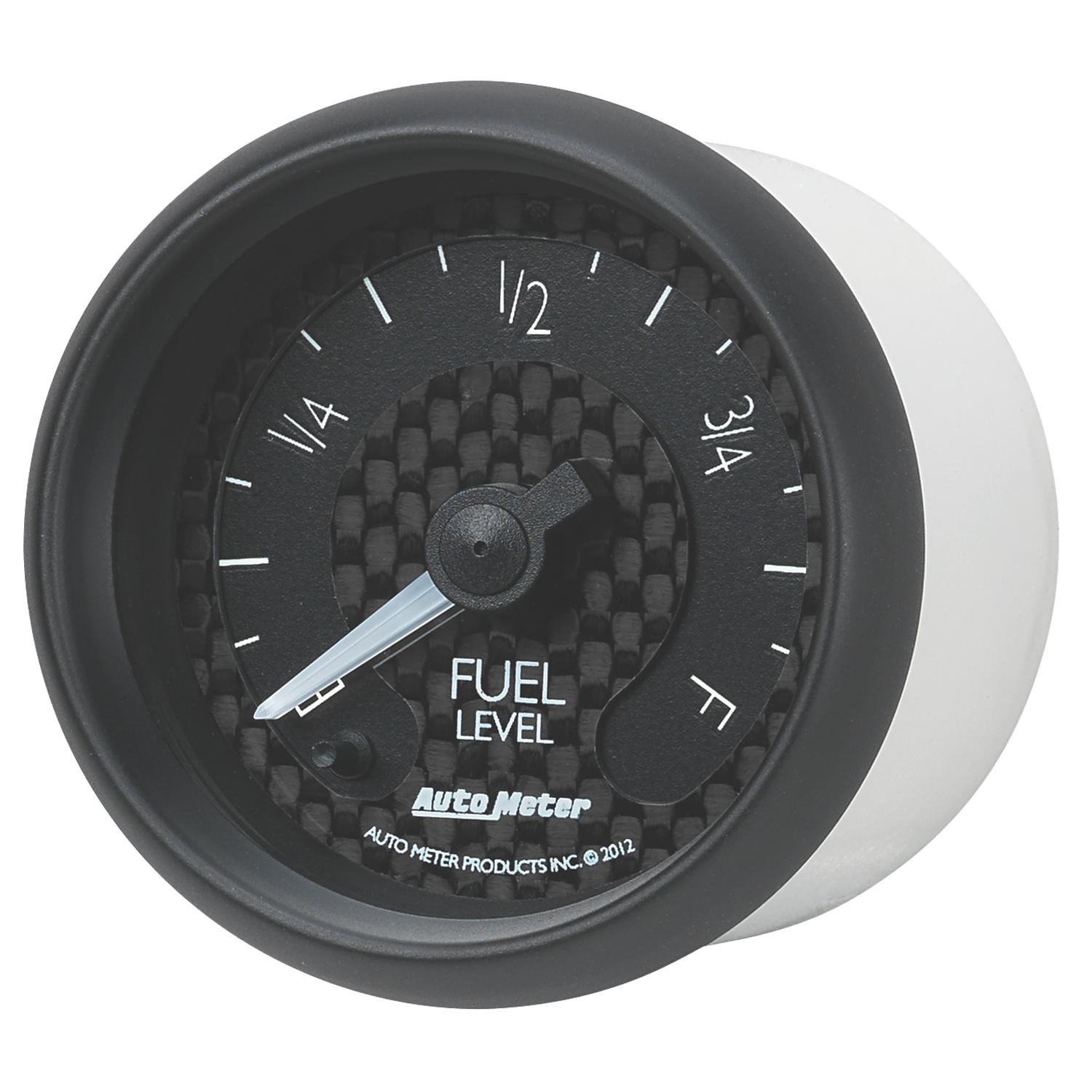 Auto Meter 2-1/16" FUEL LEVEL, PROGRAMMABLE 0-280 Ω, GT Series - 8010