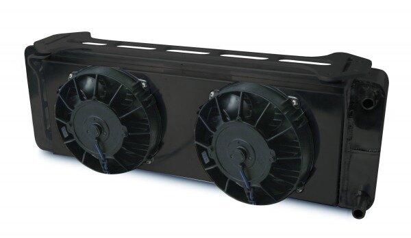 AFCO 99-04 Lightning/Harley Davidson PRO Series Heat Exchanger with Fans (Black Thermal Coat)
