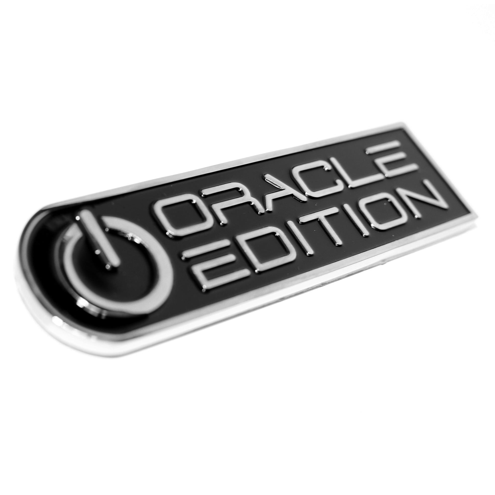 Oracle Lighting Edition Badge, Right/Passenger, Black/White - 8031-504