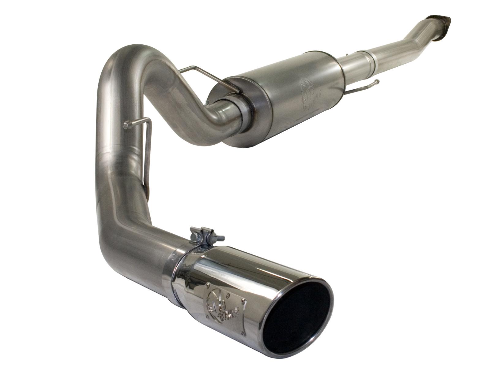AFE MACH Force-Xp 4 IN 409 Stainless Steel Cat-Back Exhaust System w/Polished Tip (2011-2014 F-150) - 49-43041-P