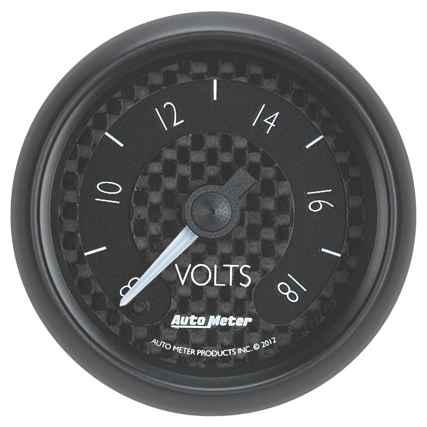 Auto Meter 2-1/16" VOLTMETER, 8-18V, GT - 8091