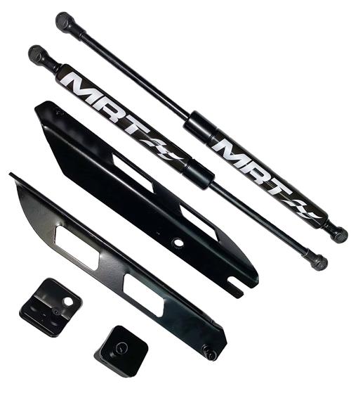 MRT Engineering 80A012-BlackCF No Drill Hood Struts -Carbon Fiber Effect (2005-2014 Mustang / 2007-2014 Shelby GT500)