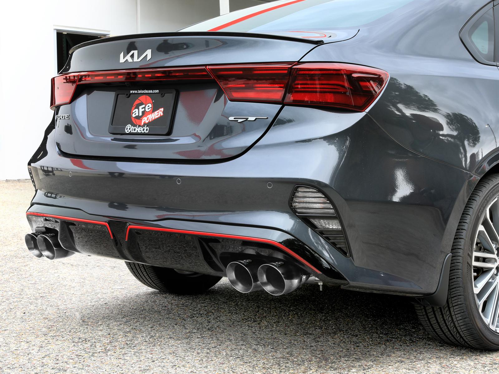 AFE Takeda 3 IN to 2-1/2 IN 304 Stainless Steel Axle-Back Exhaust w/ Polished Tips (2022-2024 Forte GT) - 49-37039-P