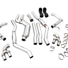 AWE Track Edition Exhaust for G20 M340i - Diamond Black Tips (2019+ 3 Series) - 3020-43085