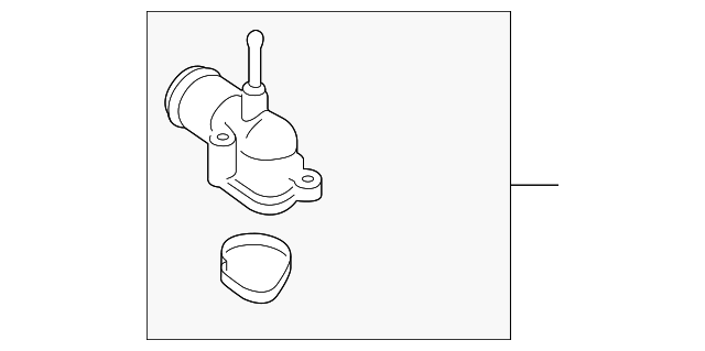 Ford FR3Z-8592-C 2015 Mustang Cooling System Water Pump Outlet Assembly