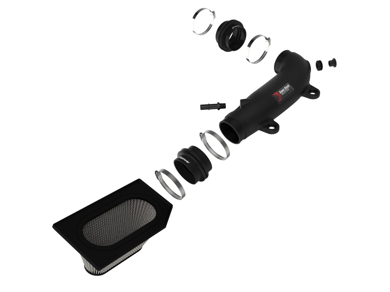AFE Super Stock Induction System w/ Pro DRY S Media (2018-2021 Gladiator, Wrangler, Wrangler) - 55-10009D