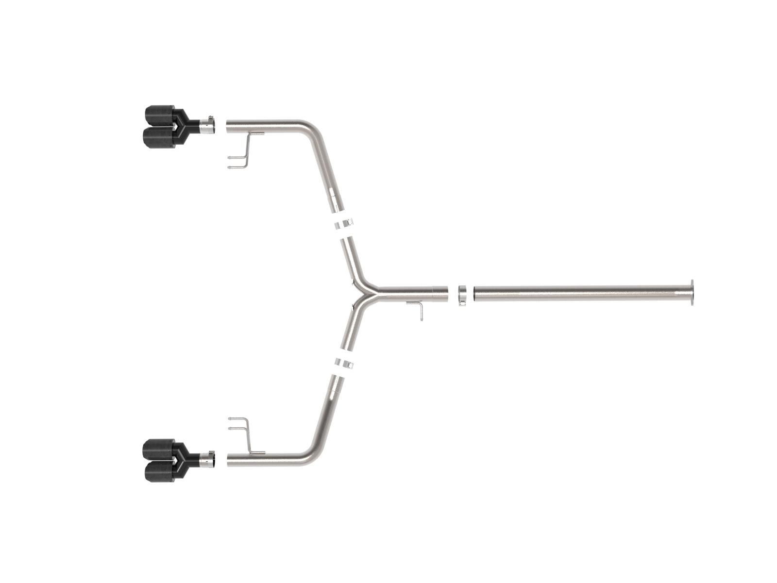 AFE Takeda 3 IN to 2-1/2 IN 304 Stainless Steel Axle-Back Exhaust w/ Carbon Tip (2021-2024 K5 GT) - 49-37043-C