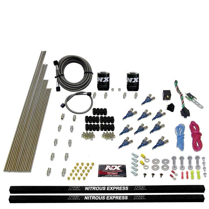 Nitrous Express 10-Cyl Piranha Nozzle Direct Port System Less Bottle (250-500Hp) - 81000EFI-00