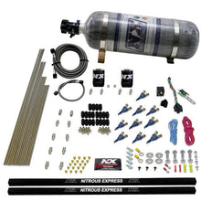 Nitrous Express 10-Cyl Piranha Nozzle Direct Port System Composite Bottle (250-500Hp) - 81000EFI-12