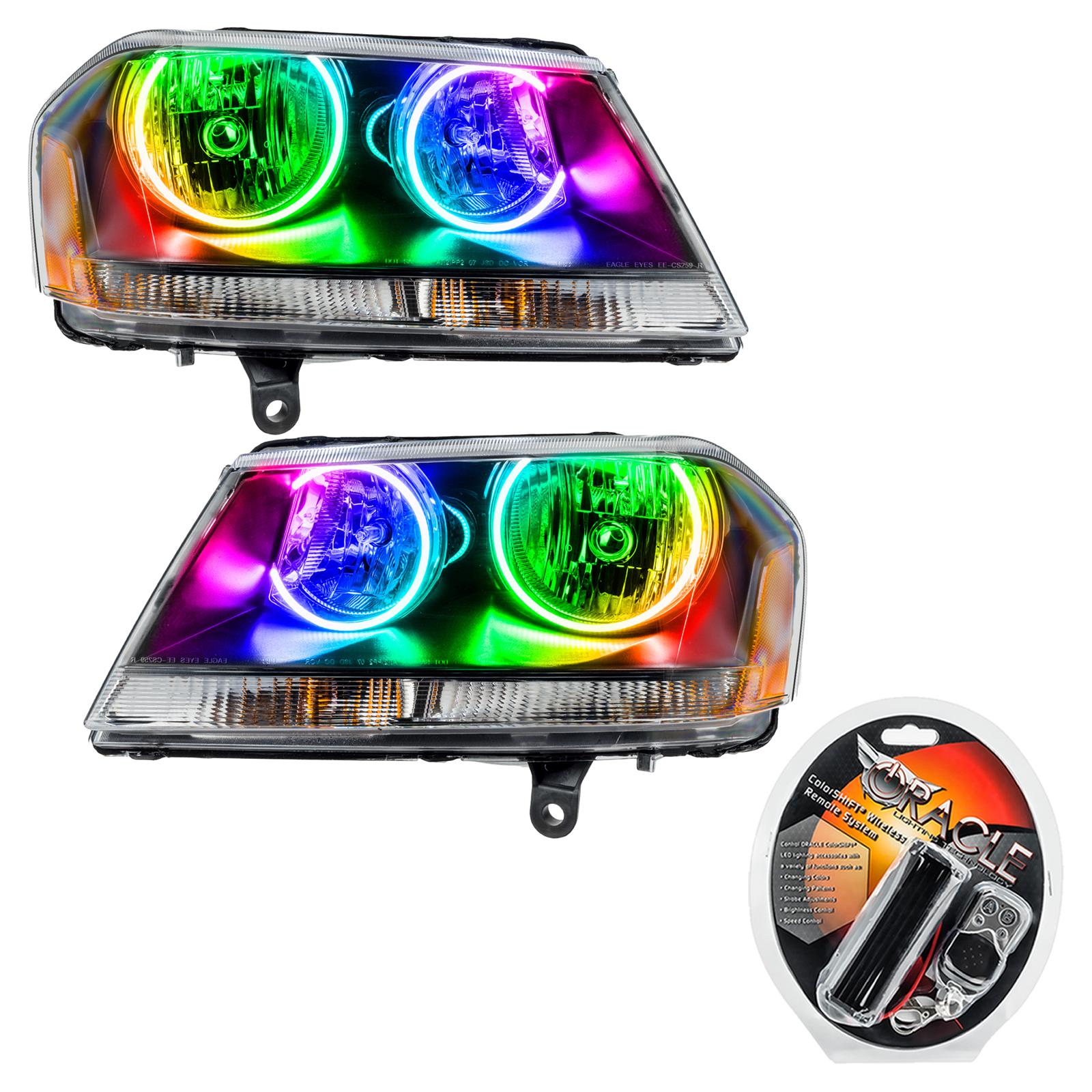 Oracle Lighting Smd Pre-Assembled Headlights, Black Bezel, Colorshift (2008-2014 Avenger) - 8101-330