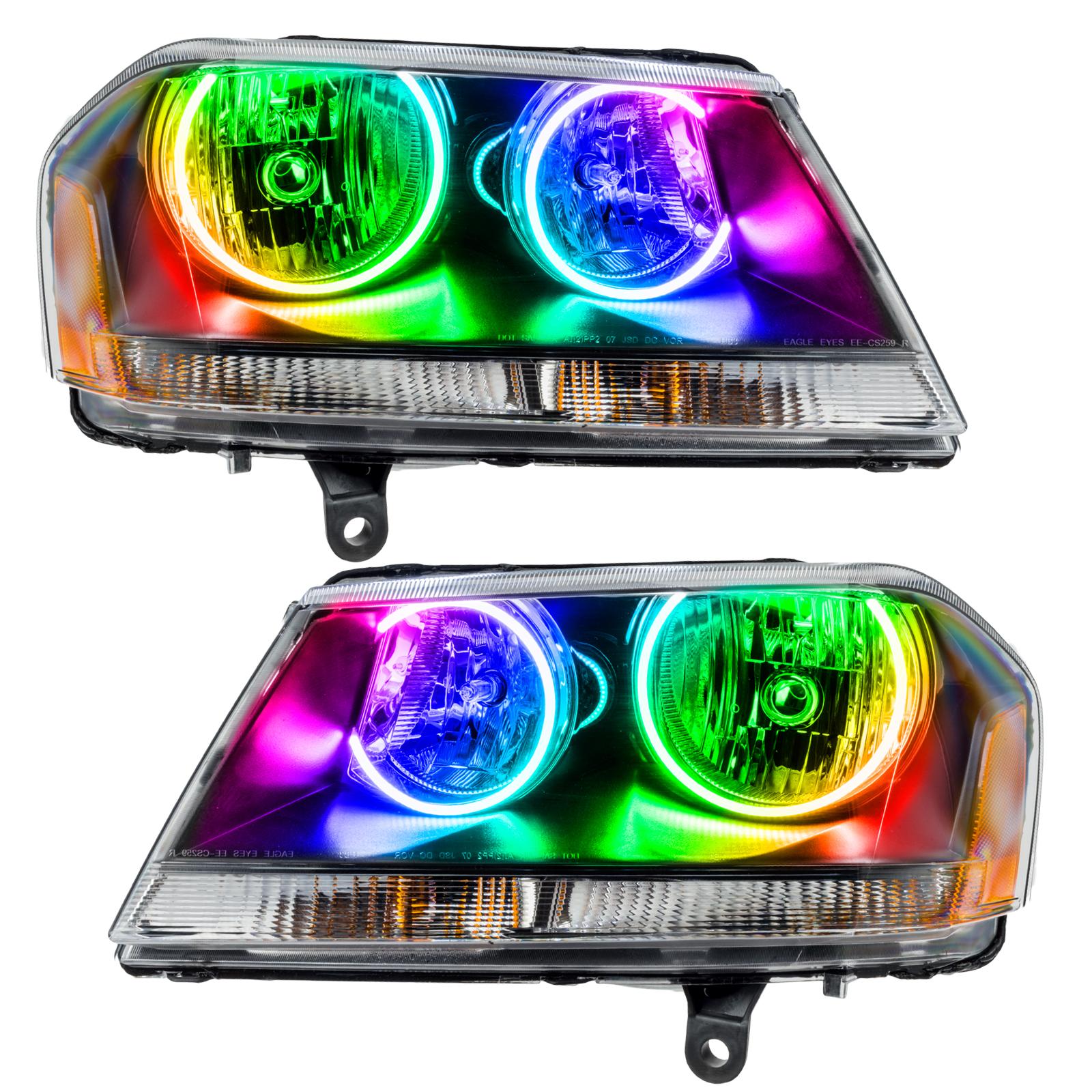 Oracle Lighting Smd Pre-Assembled Headlights, Black Bezel, Colorshift - No Controller (2008-2014 Avenger) - 8101-334