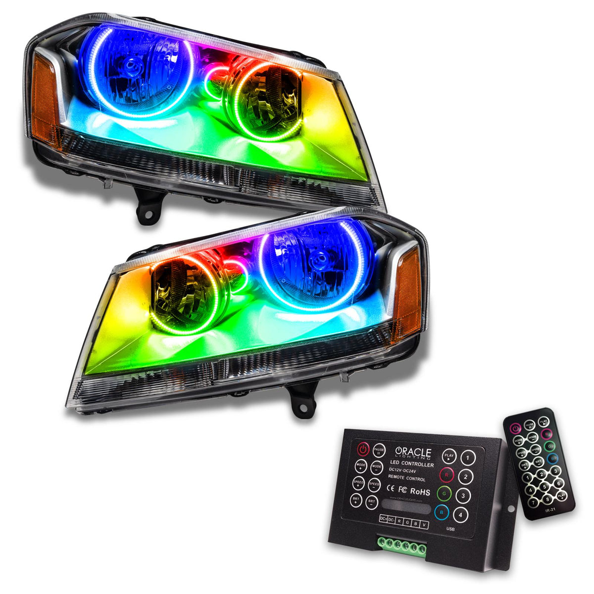 Oracle Lighting Smd Pre-Assembled Headlights, Colorshift 2.0 (2008-2014 Avenger) - 8102-333