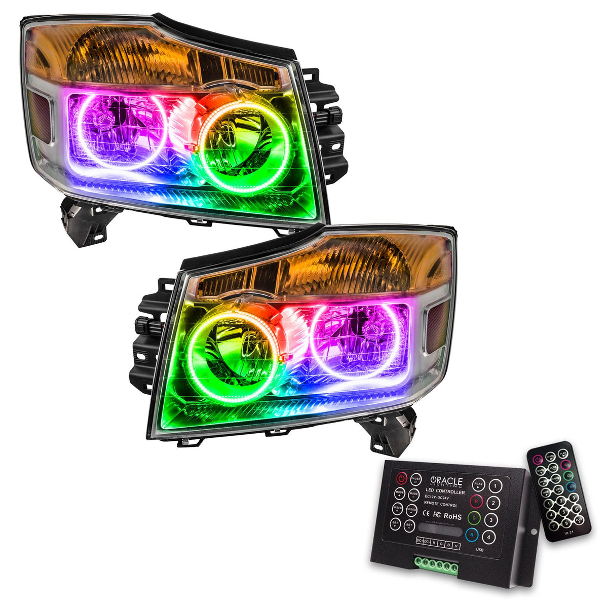 Oracle Lighting Smd Pre-Assembled Headlights, Colorshift 2.0 (2008-2015 Armada) - 8106-333