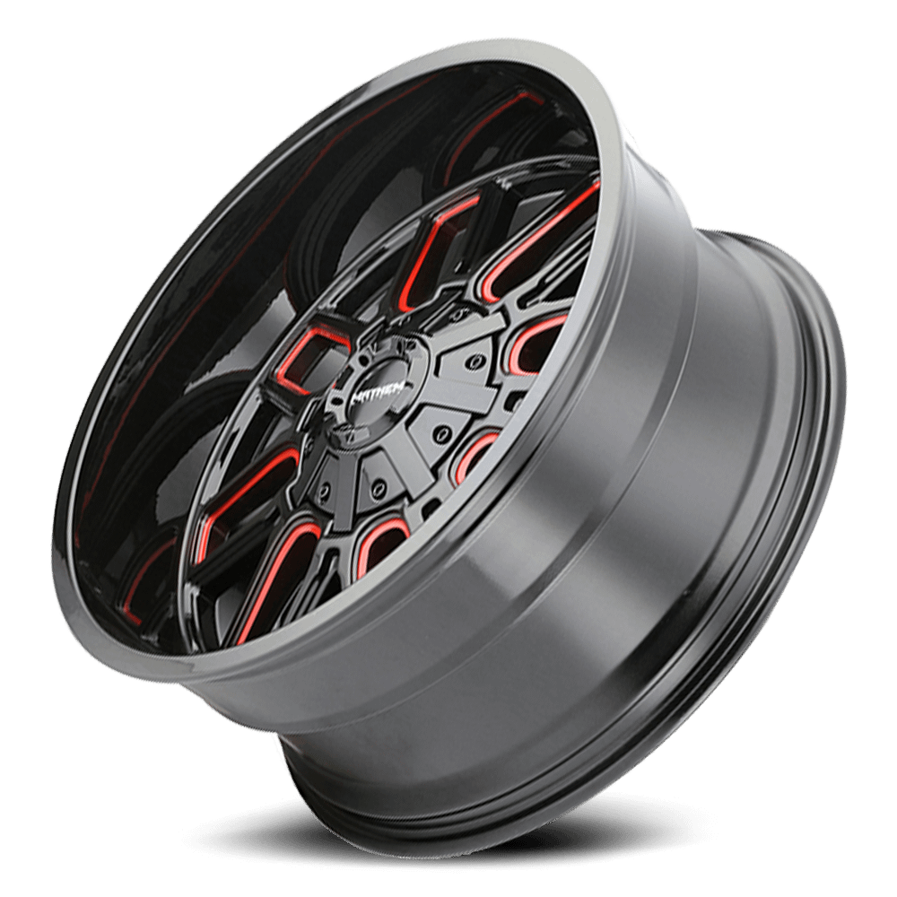 Mayhem Wheels Mayhem Offroad Wheels Cogent 8107 RD 17x9 Prism Red Black -12 Off Set 5 Lug 4.53 BSM 87.1 Bore Cast Aluminum - 8107-7952BTR