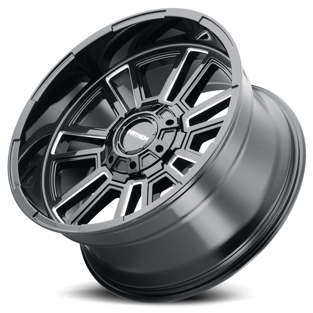 Mayhem Wheels Mayhem Offroad Wheels Apollo 8115 GB-M 20x10 Milled Gloss Black -19 Off Set 8 Lug 125.2 Bore 170 Bolt Circle Cast Aluminum - 8115-2170BM