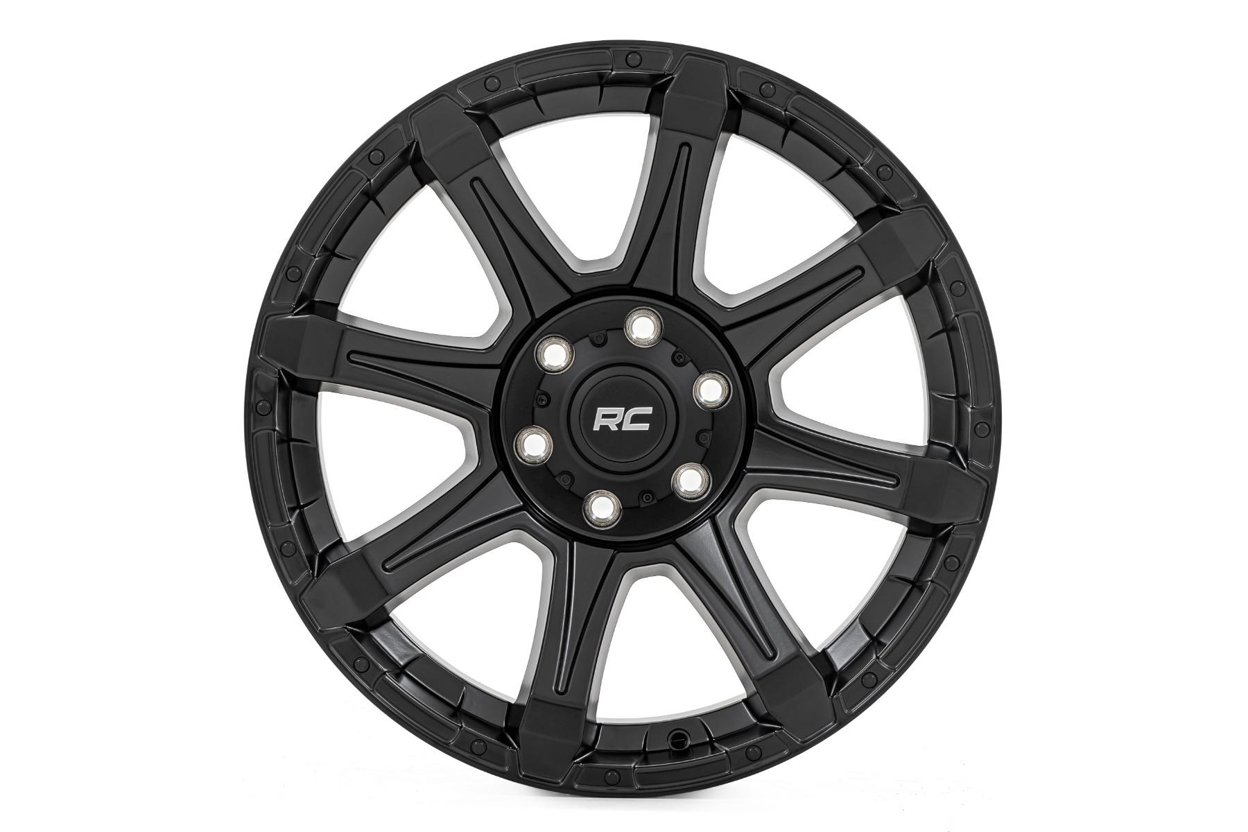 Rough Country 81 Series Wheel One-Piece Semi Gloss Black 20x10 6x135 -25mm (2003-2012 Expedition, F-150) - 81202417A