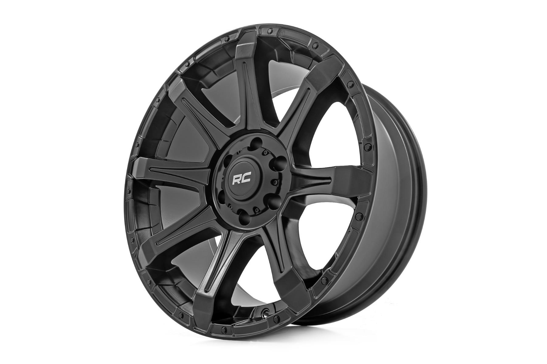 Rough Country 81 Series Wheel One-Piece Semi Gloss Black 20x10 6x135 -25mm (2003-2012 Expedition, F-150) - 81202417A