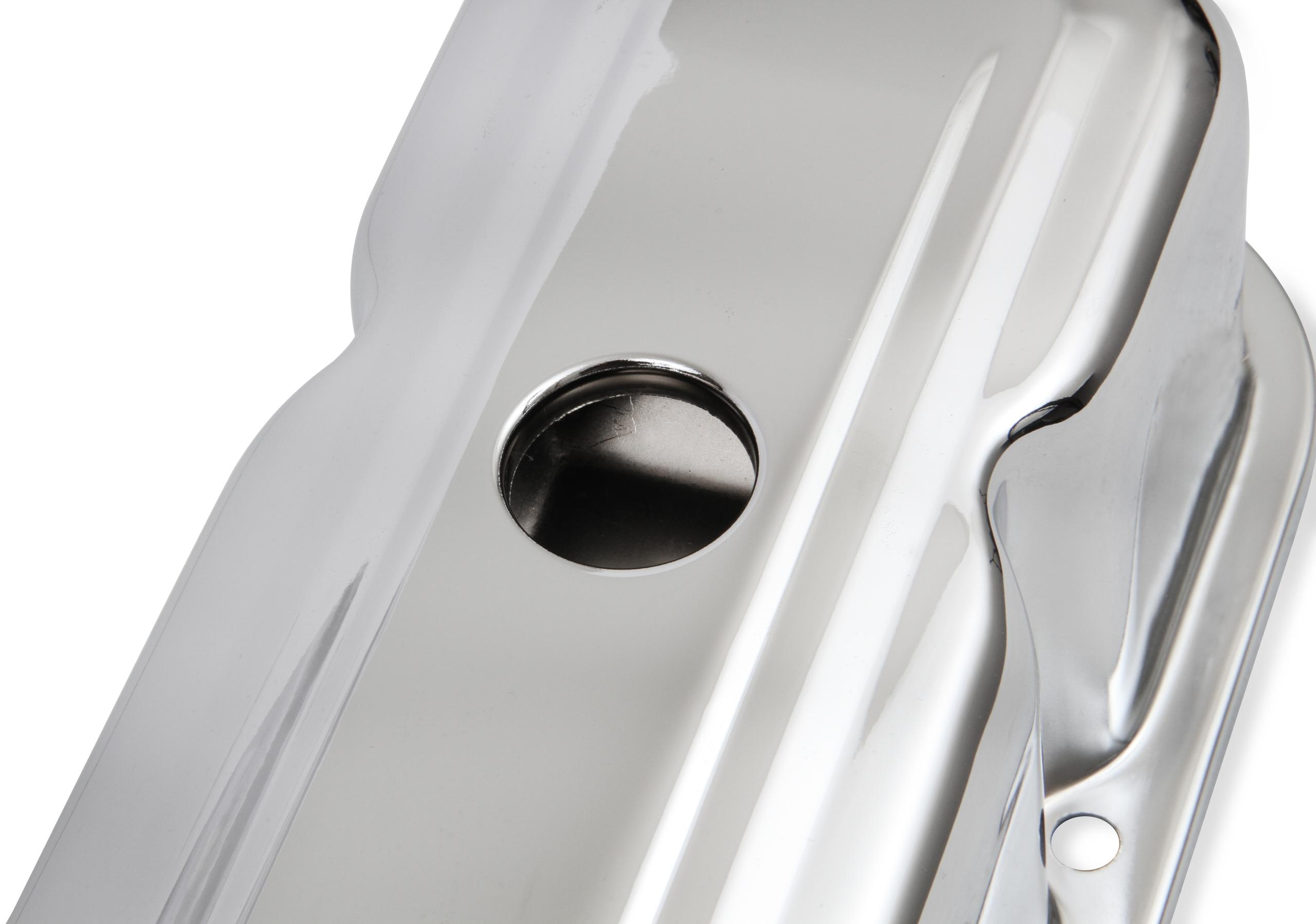 Mr. Gasket Chrome Tall-Style Valve Covers.  - 9805