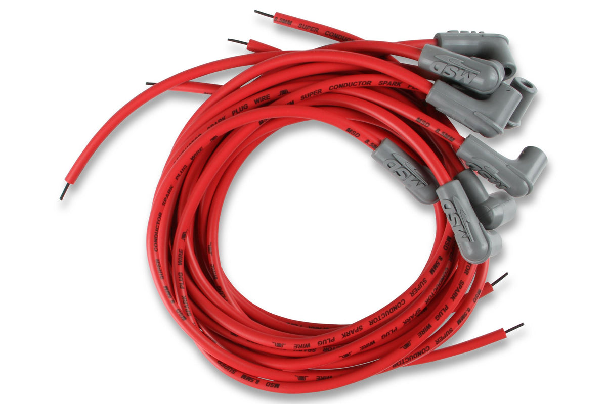 Msd 31239 Wire Set, Super Conductor, 8-Cyl. 90° Plug, Socket/Hei Cap