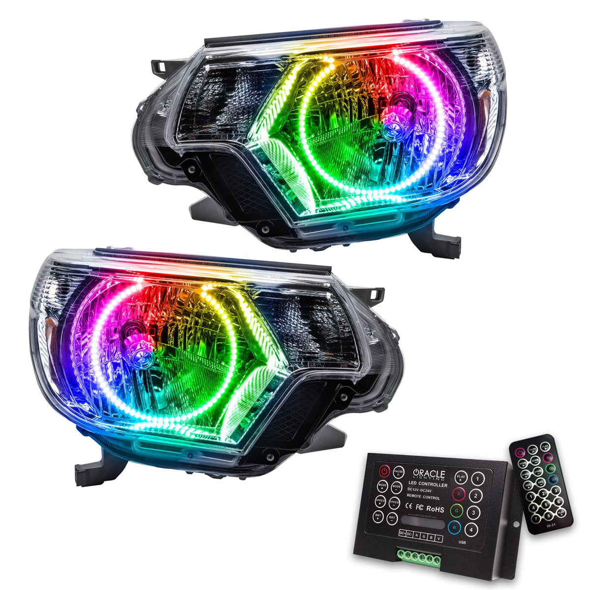 Oracle Lighting Smd Pre-Assembled Headlights, Colorshift 2.0 (2012-2015 Tacoma) - 8163-333