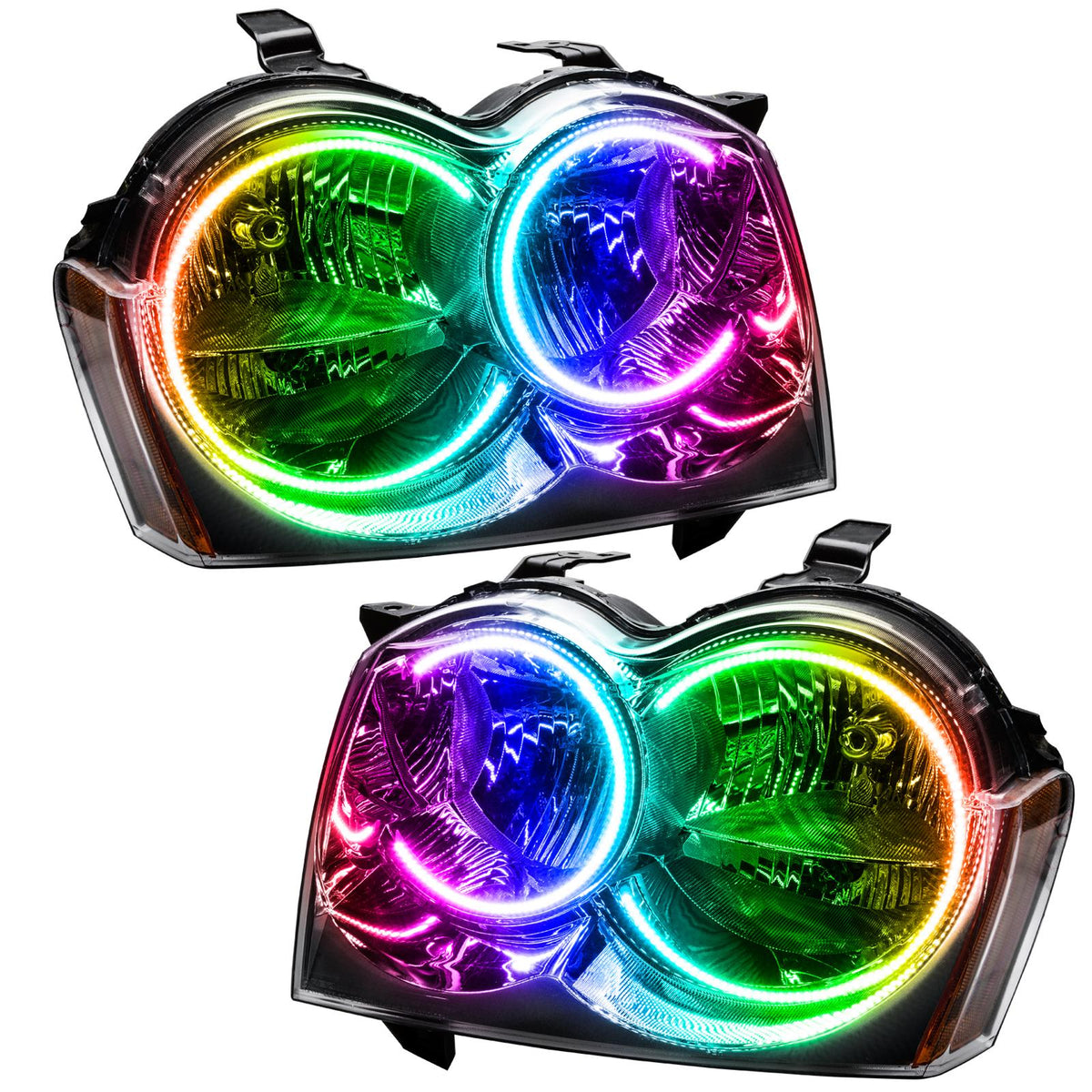 Oracle Lighting Smd Pre-Assembled Headlights, Non-Hid, Colorshift 2.0 (2005-2007 Grand Cherokee) - 8164-333