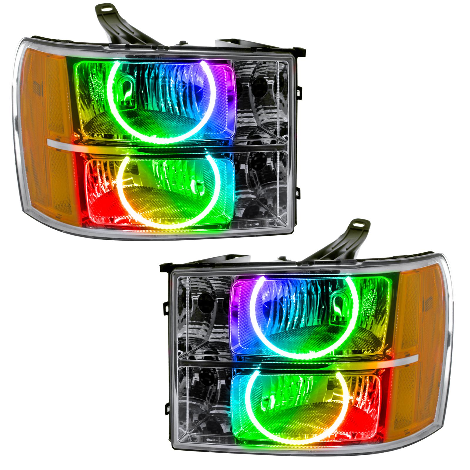 Oracle Lighting Smd Pre-Assembled Headlights, Round Ring Design, Colorshift - Simple - 8165-504