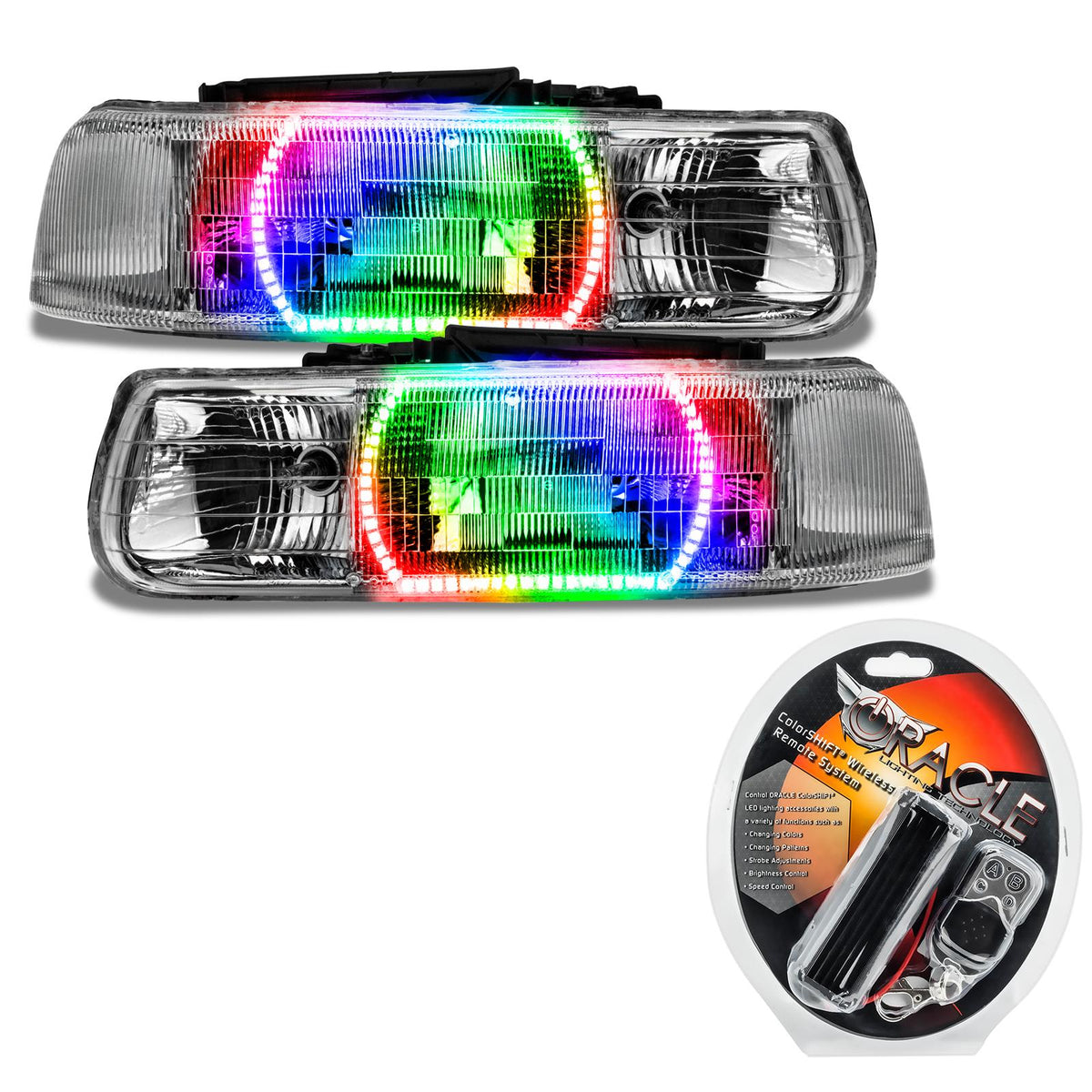 Oracle Lighting Smd Pre-Assembled Headlights Colorshift (2000-2006 Tahoe) - 8166-330