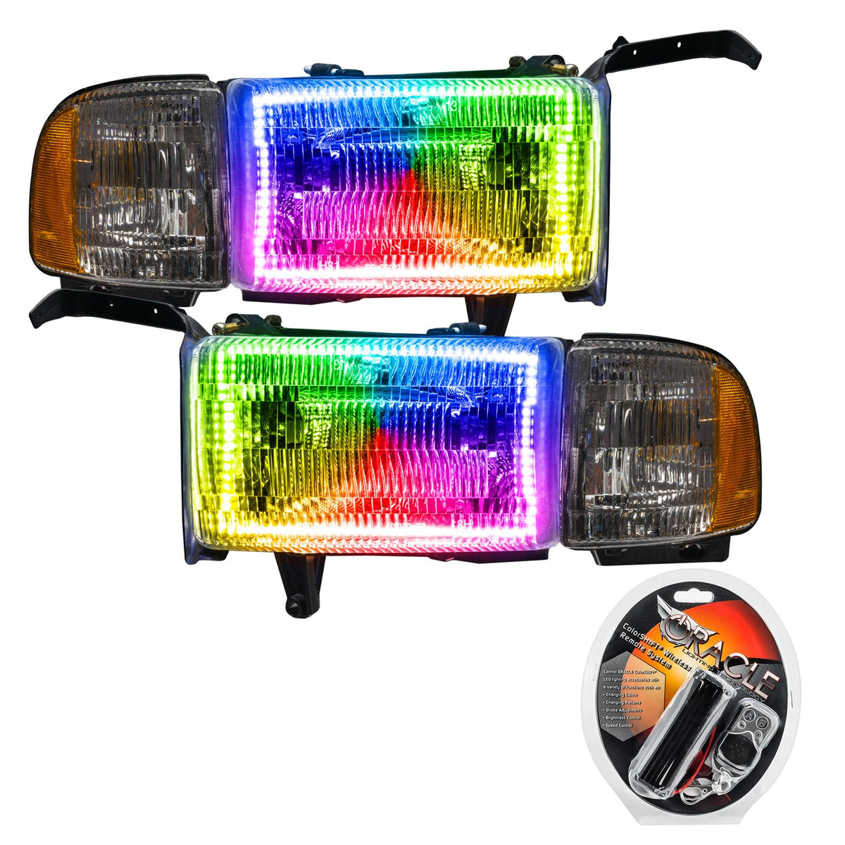 Oracle Lighting Smd Pre-Assembled Headlights, Colorshift (1994-2001 Ram 2500, Ram 3500, Ram 4000, Ram 1500) - 8167-330