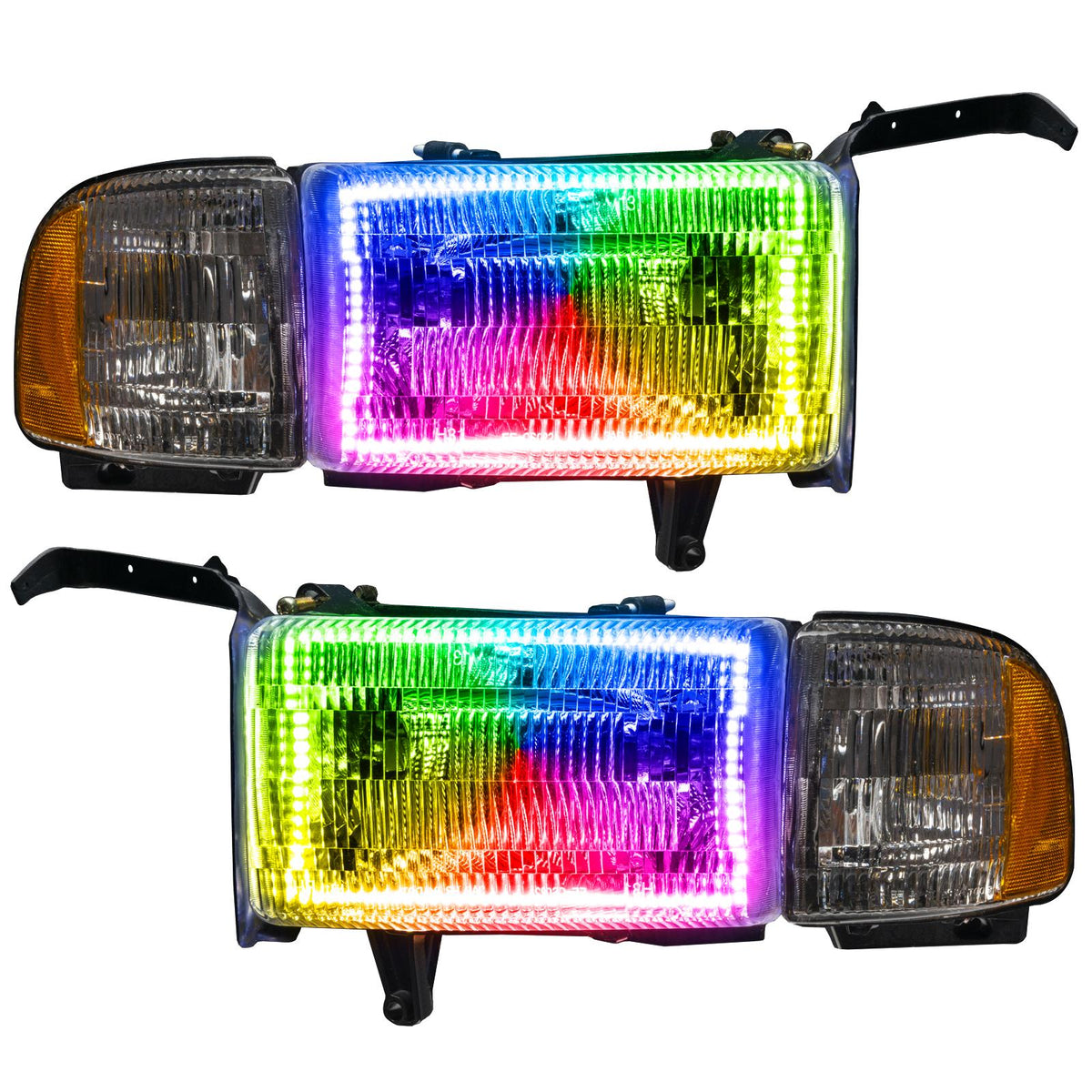 Oracle Lighting Smd Pre-Assembled Headlights, Colorshift - No Controller (1994-2001 Ram 1500, Ram 2500, Ram 3500, Ram 4000) - 8167-334