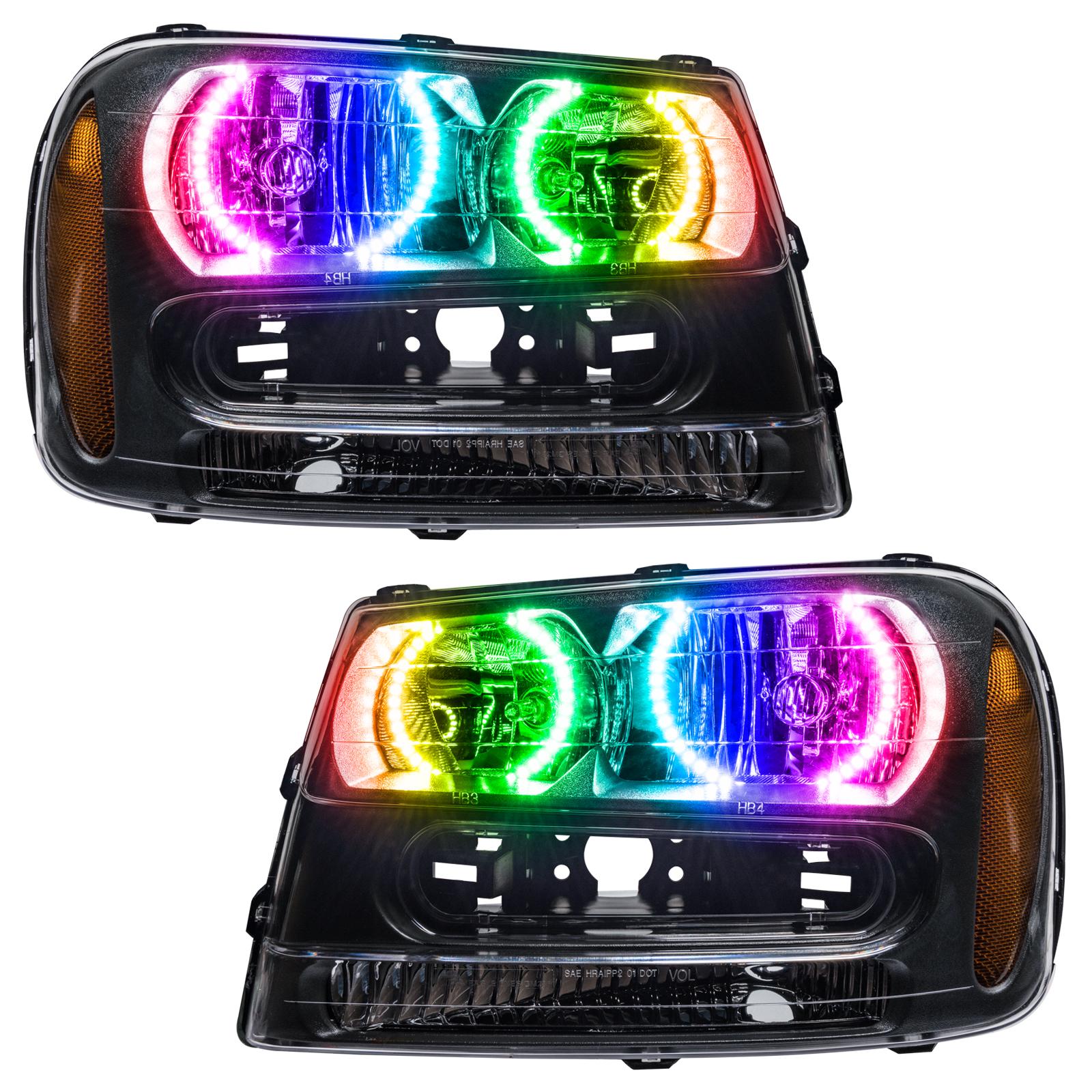 Oracle Lighting Smd Pre-Assembled Headlights, Colorshift - No Controller (2002-2009 Trailblazer, Trailblazer EXT) - 8168-334