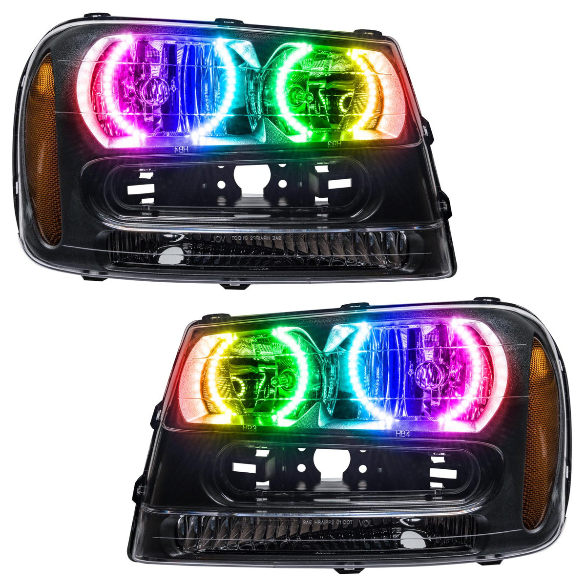 Oracle Lighting Smd Pre-Assembled Headlights, Colorshift - Simple (2002-2009 Trailblazer, Trailblazer EXT) - 8168-504