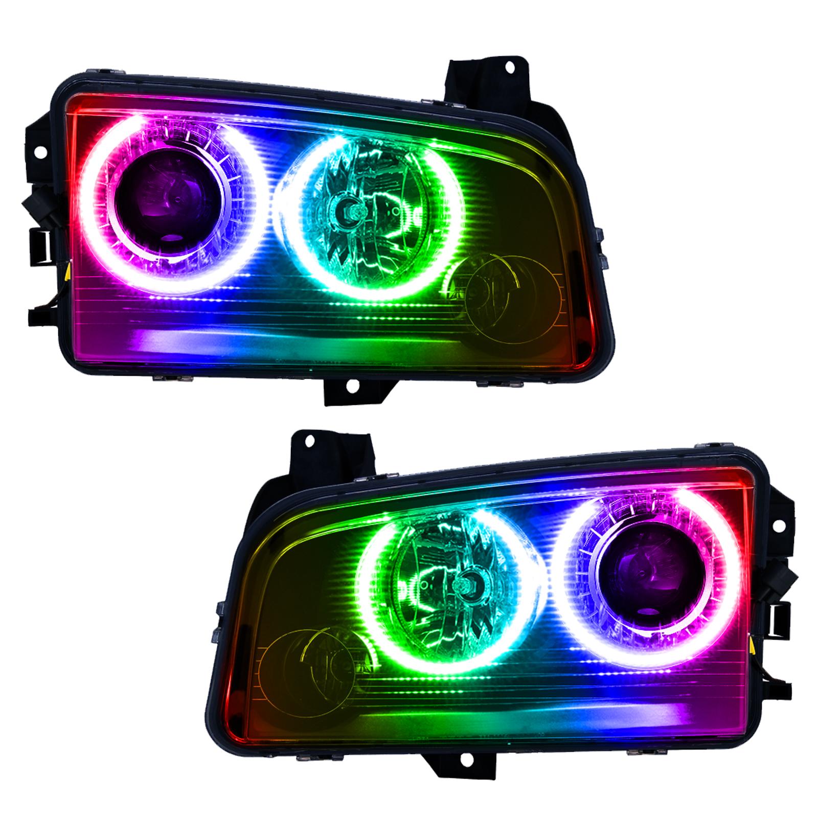 Oracle Lighting Smd Pre-Assembled Headlights, Hid, Colorshift - No Controller (2008-2010 Charger) - 8179-334