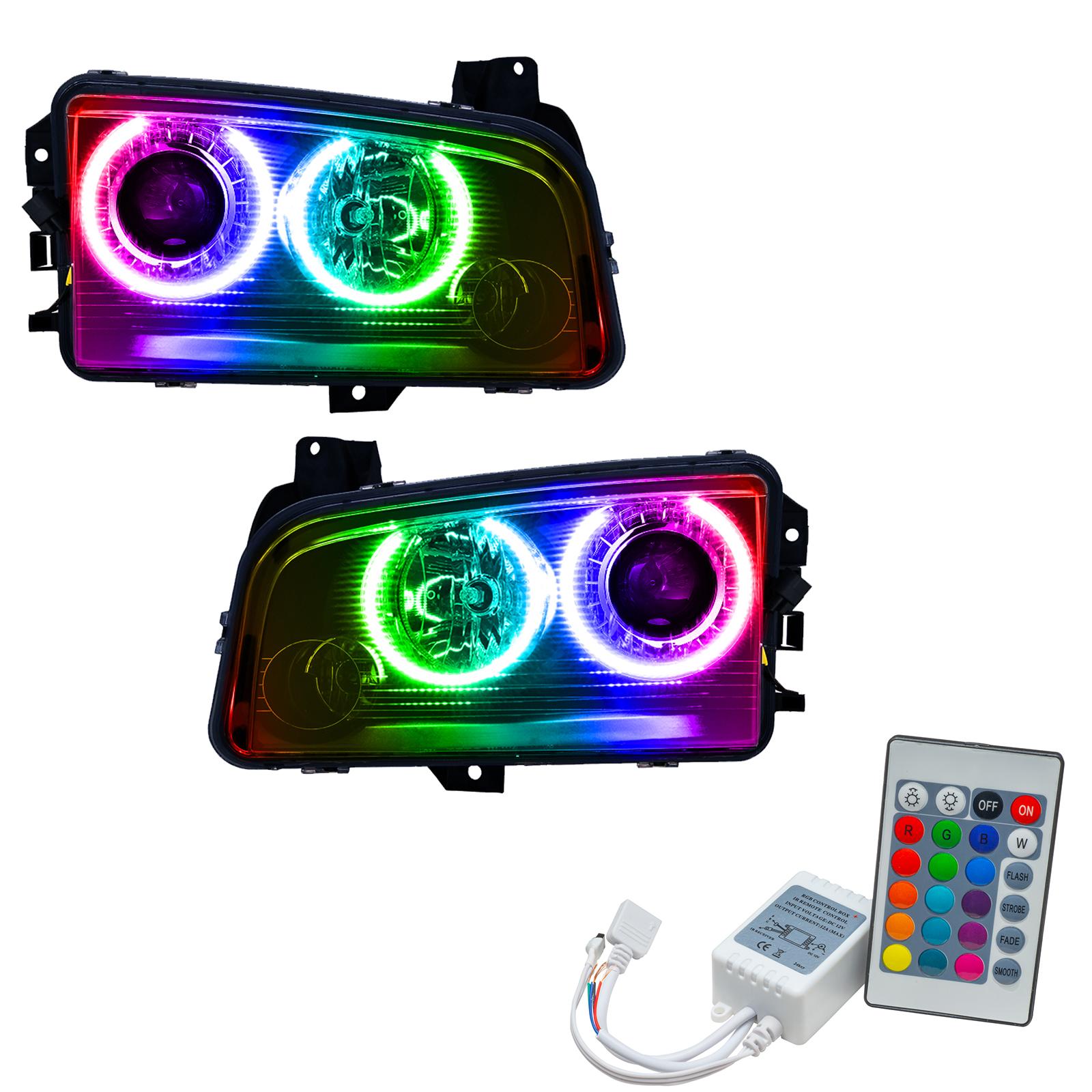 Oracle Lighting Smd Pre-Assembled Headlights, Hid, Colorshift - Simple (2008-2010 Charger) - 8179-504