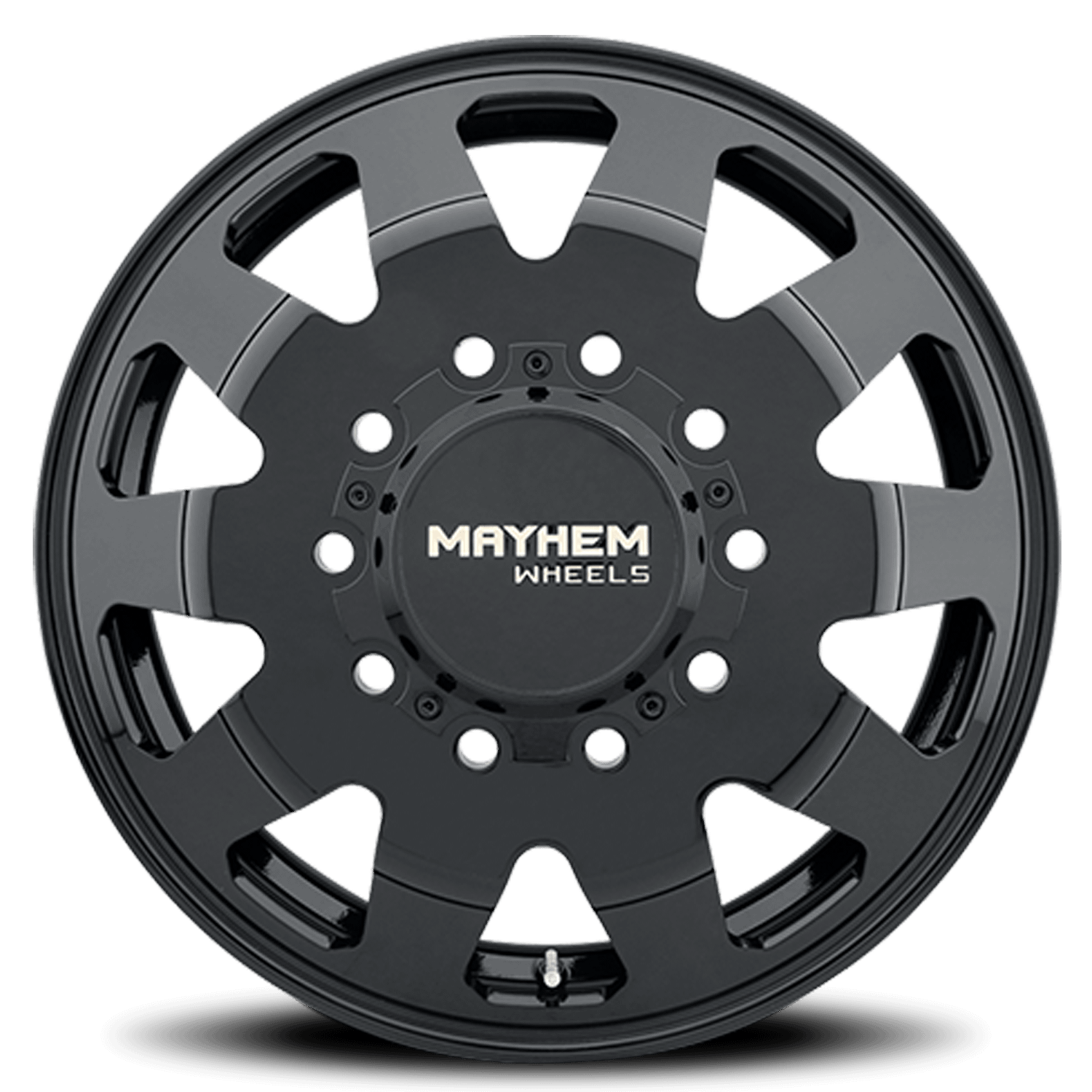 Mayhem Wheels 8181 Challenger Dually 22x8.25 / 10x225 BP / 169mm Offset / 170.1mm Hub Full Black Wheel - 8181-22820B