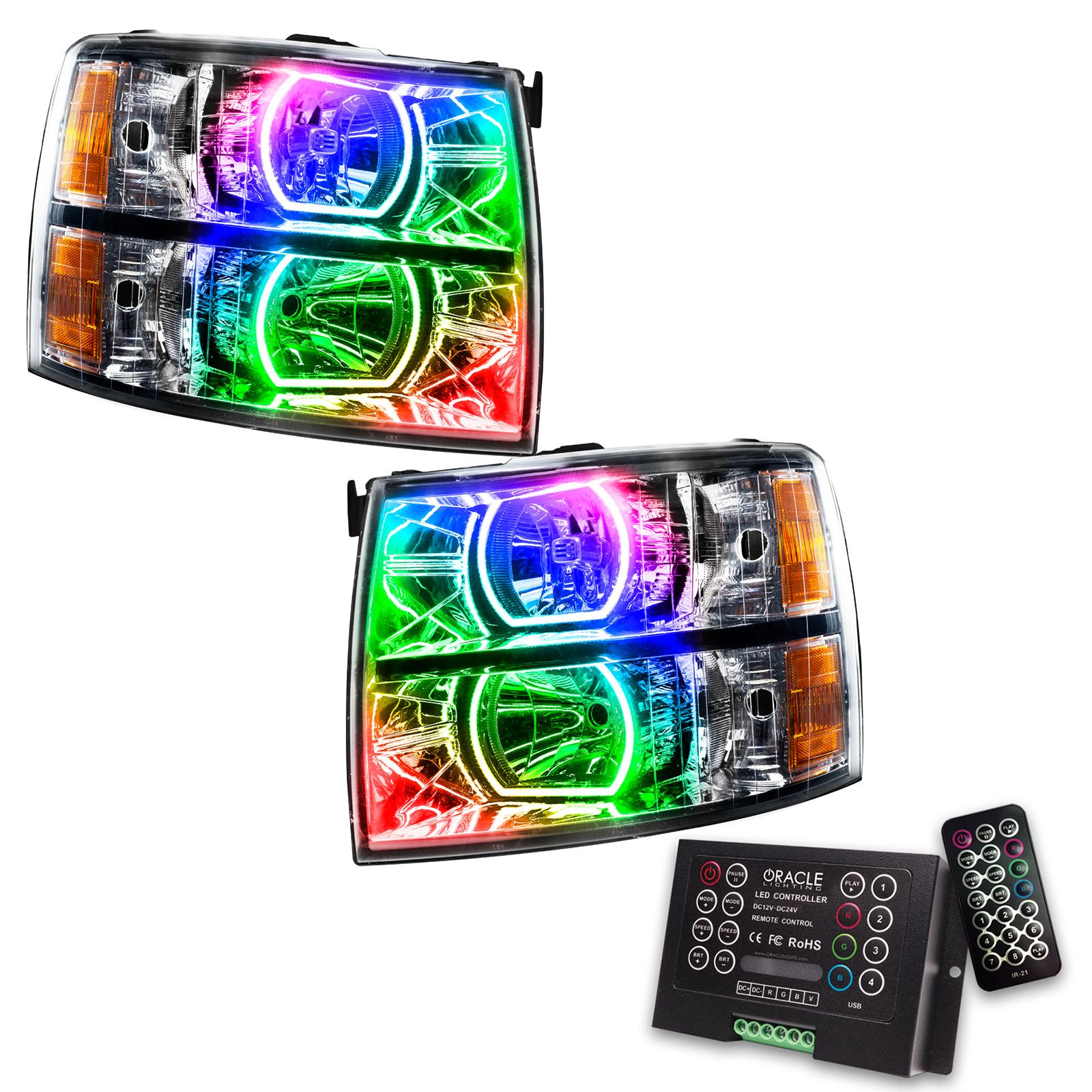 Oracle Lighting Smd Pre-Assembled Headlights, Square Style, Colorshift 2.0 - 8188-333