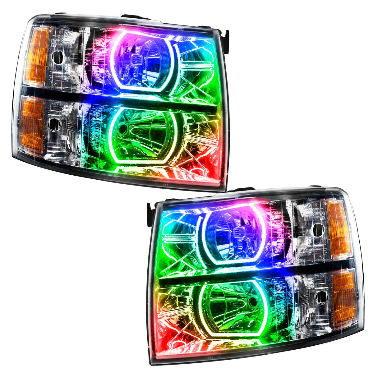 Oracle Lighting Smd Pre-Assembled Headlights, Square Style, Colorshift - No Controller - 8188-334