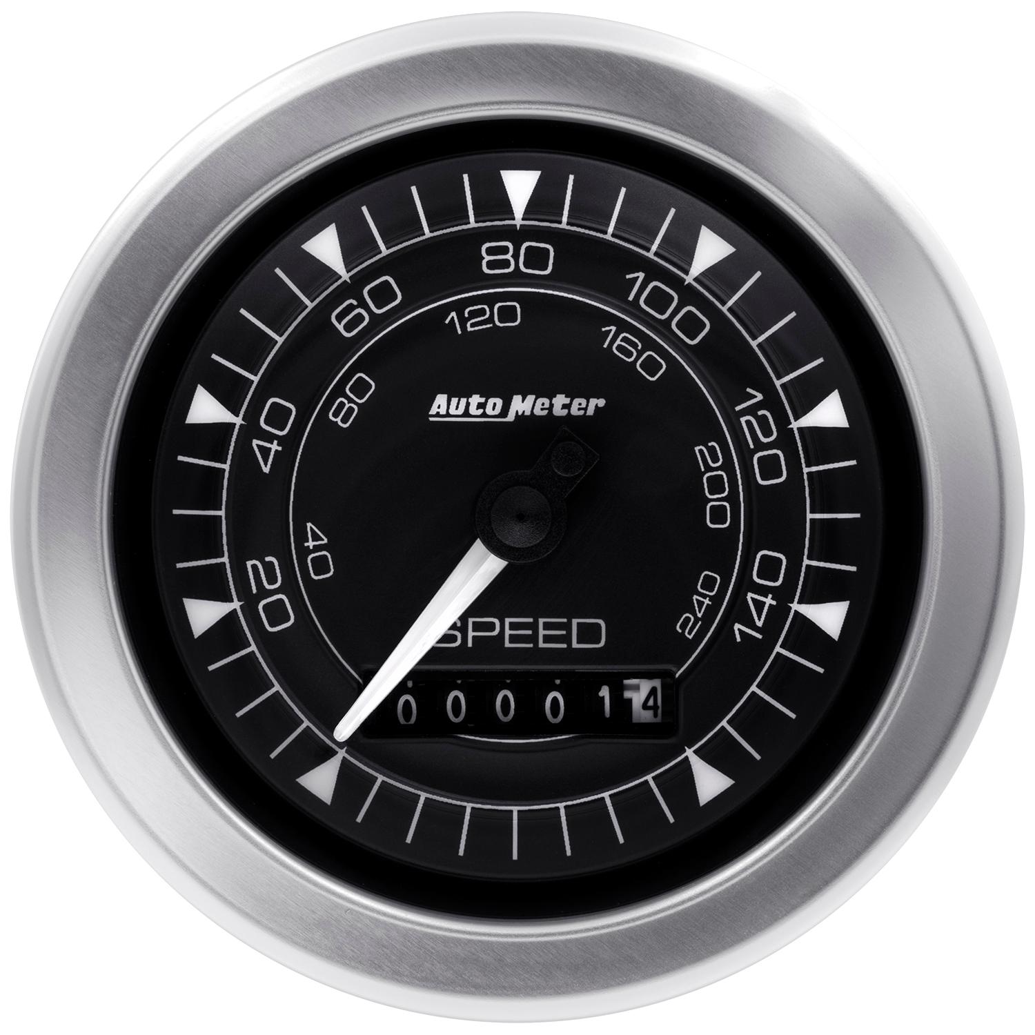 Auto Meter 3-3/8" SPEEDOMETER 160MPH ELEC. PROGRAMMABLE CHRONO - 8188