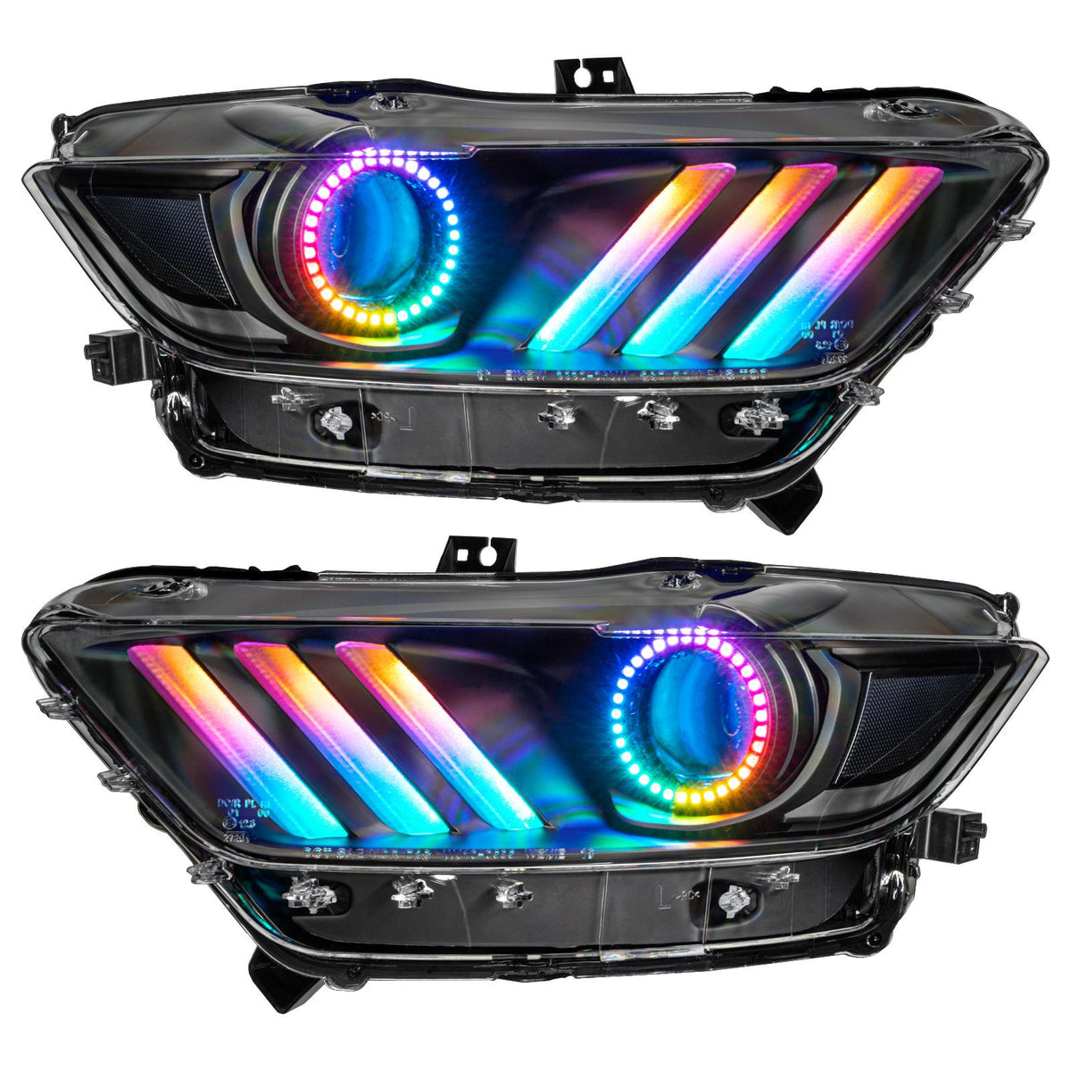 Oracle Lighting Dynamic RGB Headlights - Black Edition - Colorshift (2015-2017 Mustang) 8199-332