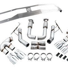 AWE Track Edition Exhaust - Quad Chrome Silver Tips (2020-2024 Corvette C8) - 3020-42080
