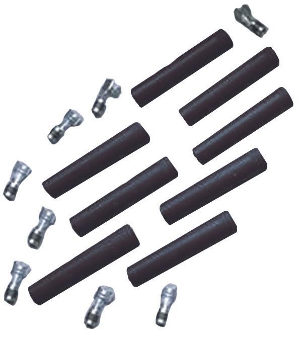 TAYLOR CABLE Spark Plug Boot/Terminal Kit black 180 deg  - 46003