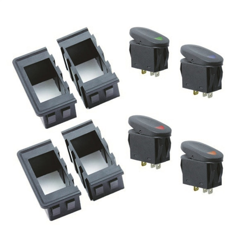 Rugged Ridge Switch Housing Kit 8 Piece Rocker Style Switches - 17235.89