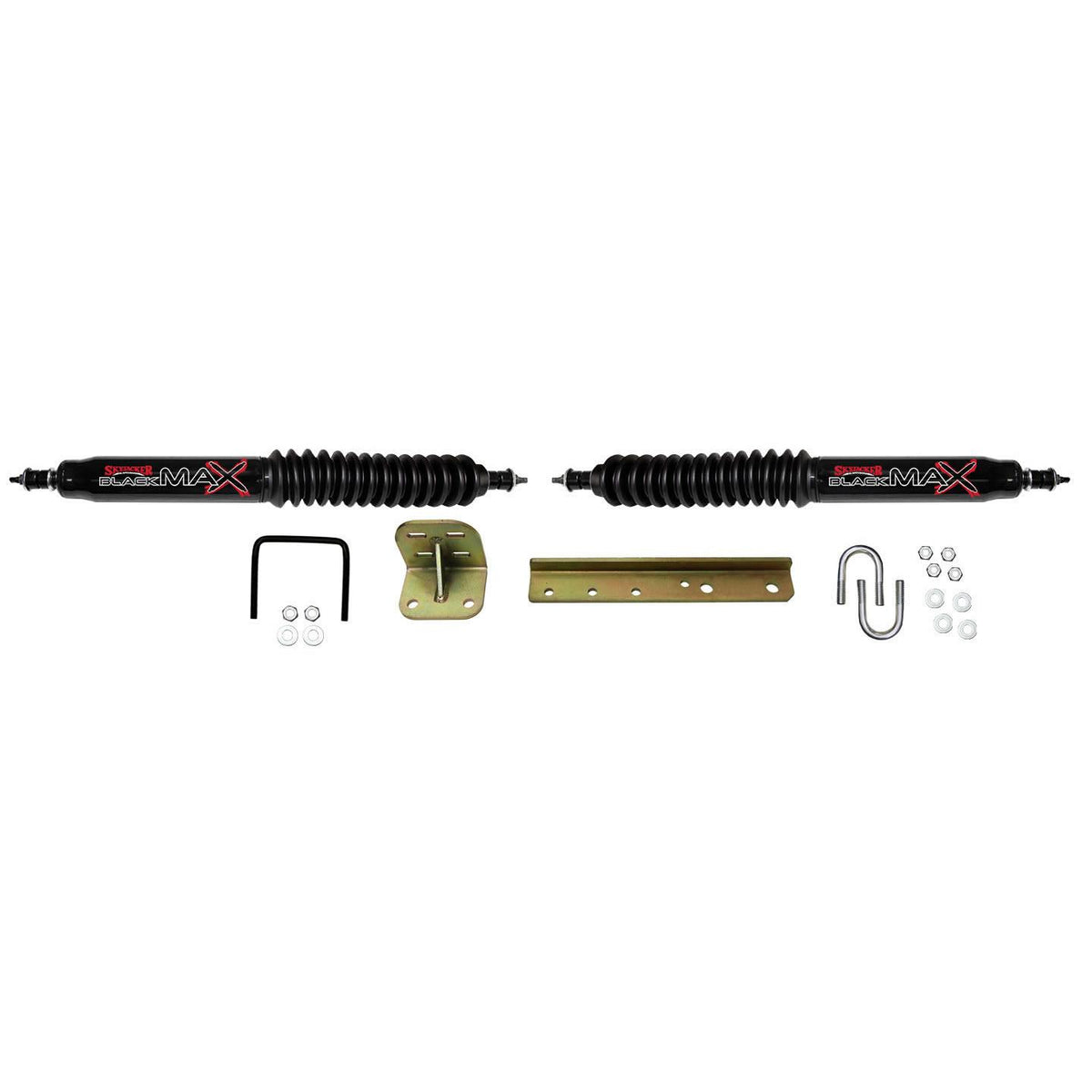 Skyjacker Steering Stabilizer Dual Kit Black Dual Kit 55-58 Jeep Willys 59-60 Jeep CJ6 59-60 Jeep CJ5 66-75 Jeep CJ6 66-83 Jeep CJ5 66 Jeep CJ3 76-86 Jeep CJ7 81-85 Jeep Scrambler 87-95 Jeep Wrangler - 8200