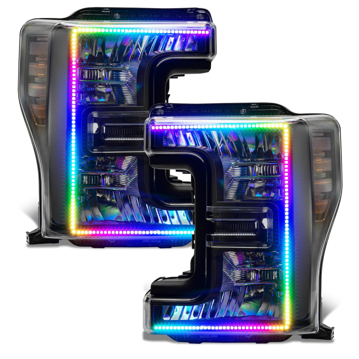 Oracle Lighting 2017-2019 Ford F-250/350 Oracle Dynamic Colorshift Pre-Assembled Headlights (2017-2019 F-250 Super Duty, F-350 Super Duty) - 8203-332