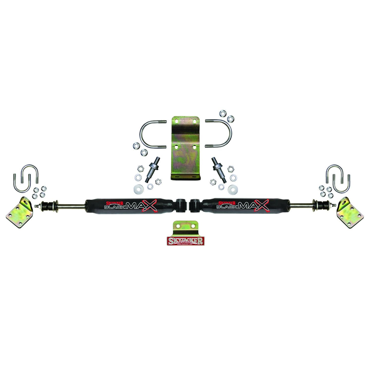 Skyjacker Steering Stabilizer Dual Kit Black  Dual Kit Incl. Steering Dampers Mounting Brackets Hardware Boots Sold Separately - 8203